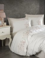 Lenjerie pat 2 persoane DANTELA Alya - Crem - imagine 4
