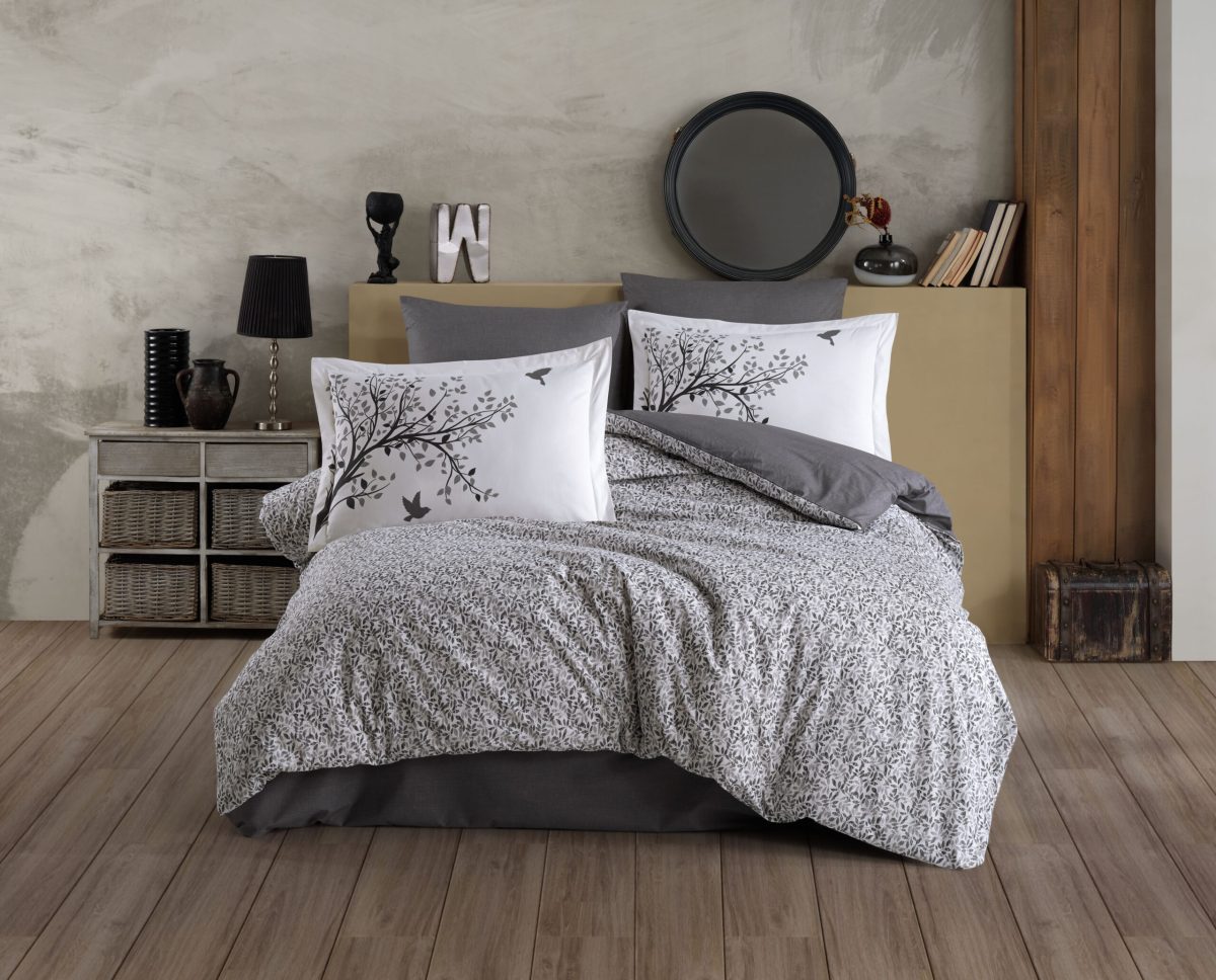 Lenjerie Pat 2 persoane Hobby Arianna - Gri - imagine 2
