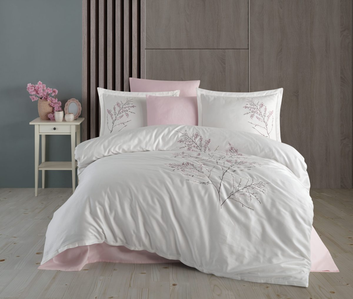Lenjerie pat 2 persoane DANTELA Blesk - crem - imagine 2