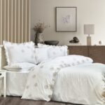 Lenjerie pat 2 persoane DANTELA - Defne-crem