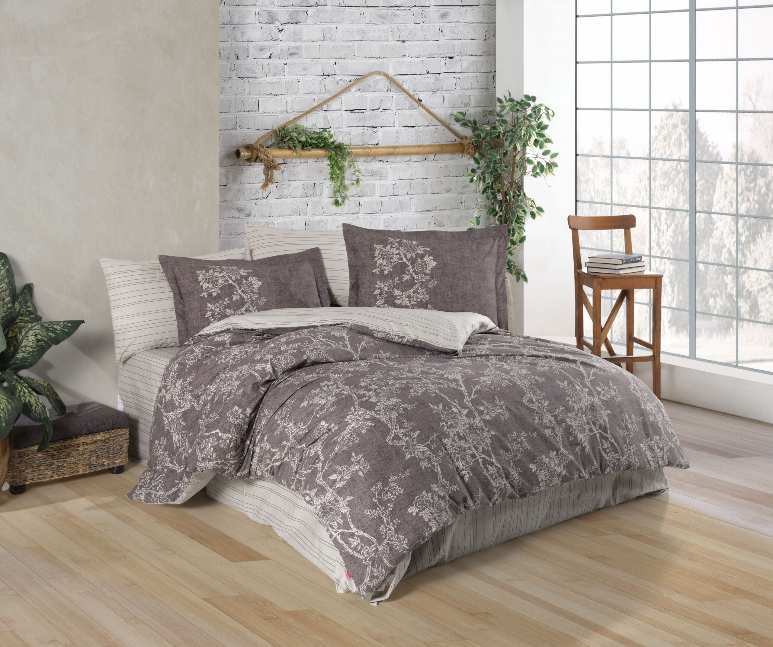 Dream-Kahve-1-scaled-1.jpg Lenjerie Pat 2 persoane Hobby Dream - Kahve - imagine 1