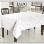 Fata de masa 100% POLYESTER-Alb 160x160