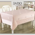 Fata de masa din Policoton cu bordura - Pudra 160x220