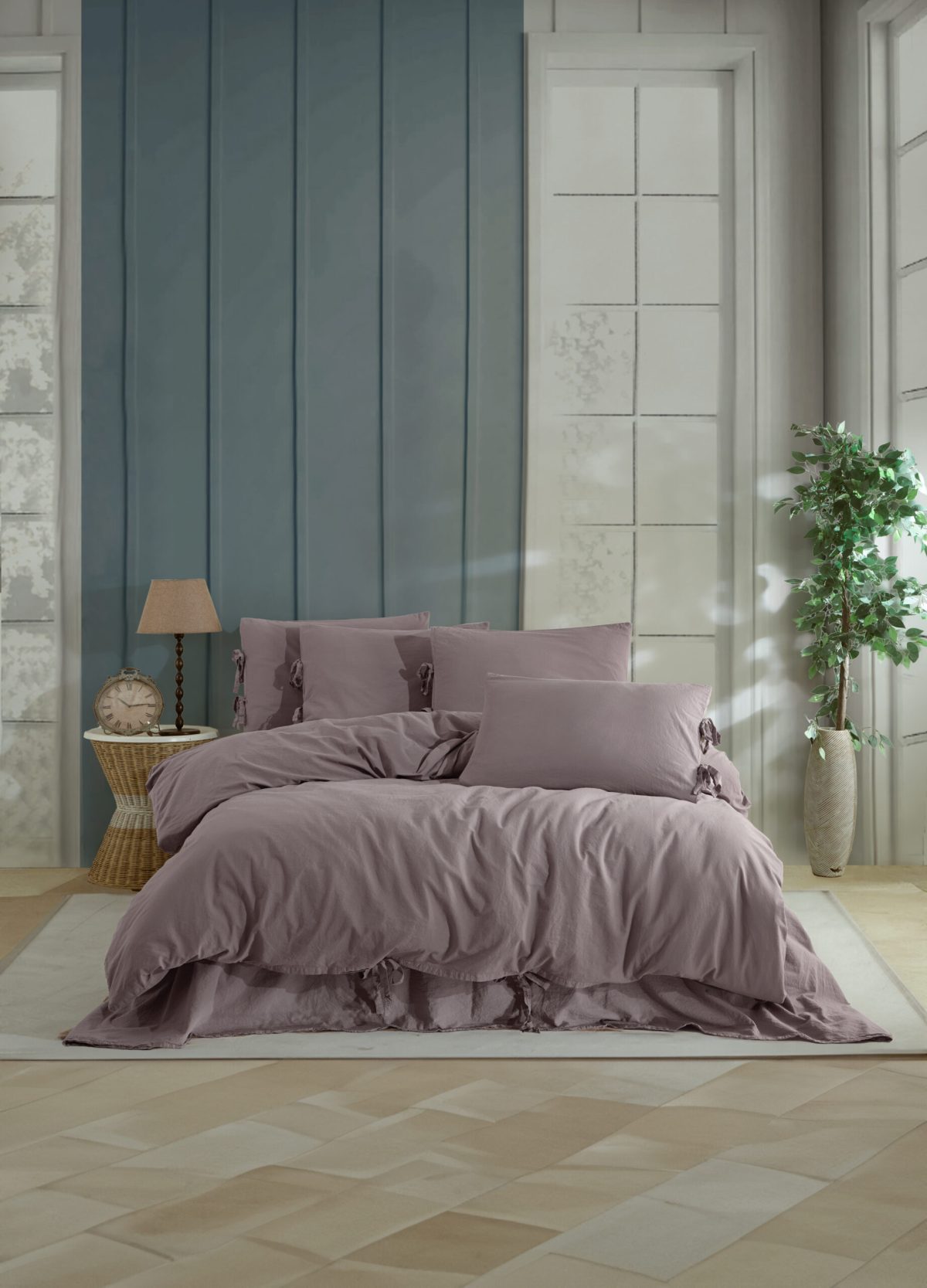 Lenjerie pat 2 persoane DANTELA - Garcia - Bej - imagine 2