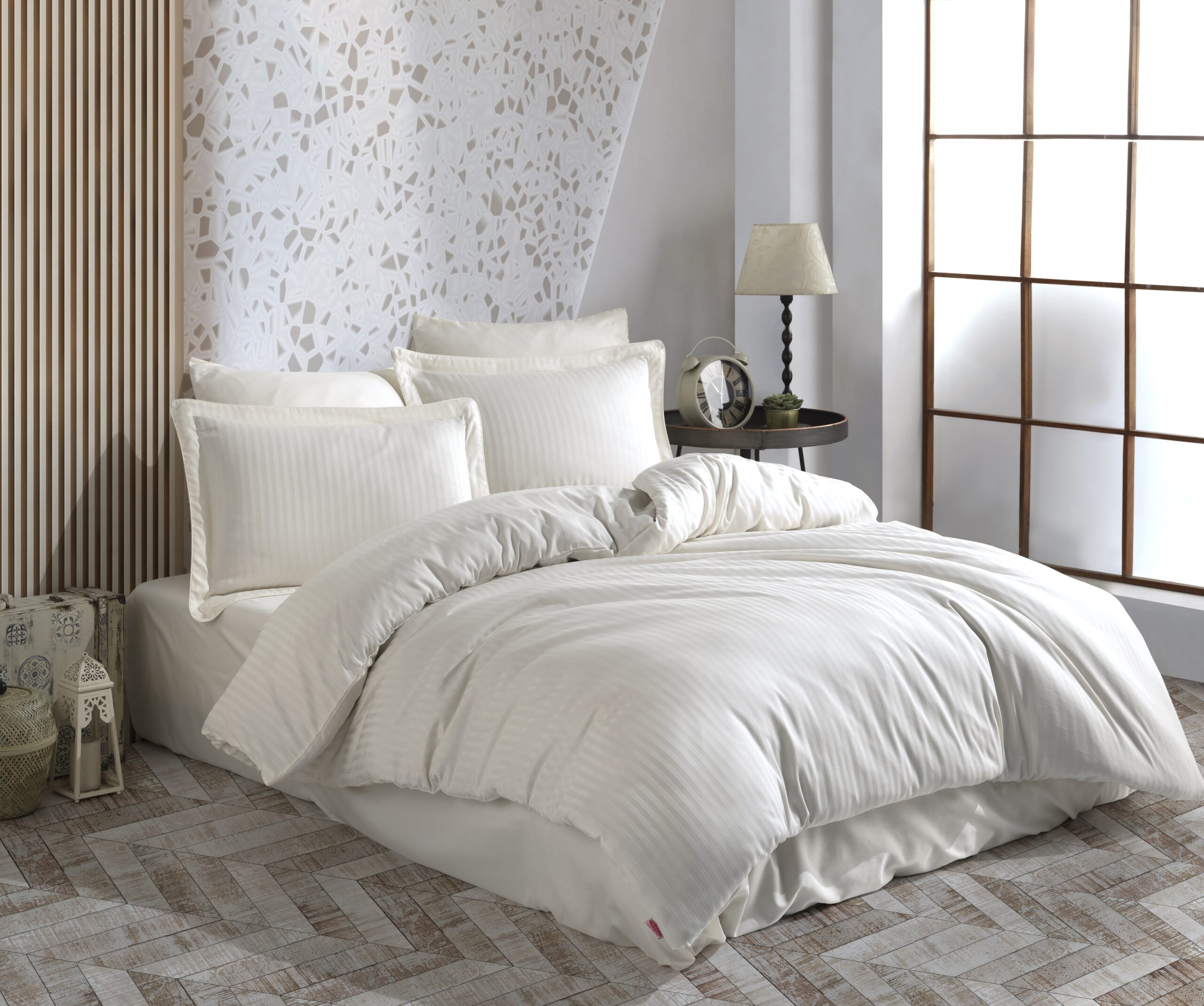 Krem-b-scaled-1.jpg Lenjerie Pat 2 Persoane Hobby Diamond Damasc - Satinat - Crem - imagine 1