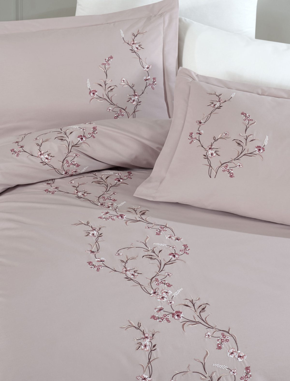Lenjerie pat 2 persoane DANTELA - Lia - Bej - imagine 4