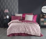 Lenjerie Pat 2 Persoane Hobby Leona - Bordo
