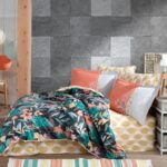 Lenjerie Pat 2 Persoane Hobby Monstera - Orange