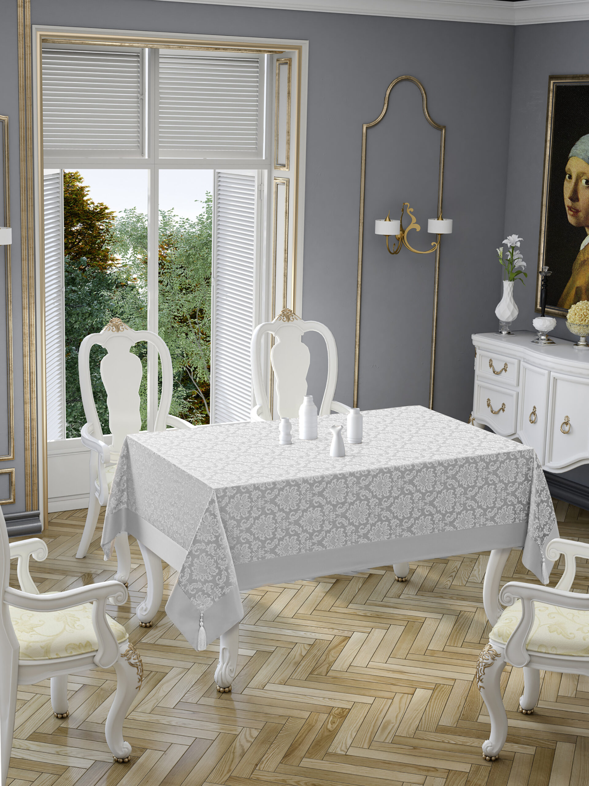 POLYCOTTON-PUSKULLU-95-DAMASK-gri-scaled-1.jpg Fata de masa Tabe -Gri - Policoton- 160x220 cm - imagine 1