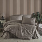 Lenjerie Pat 2 Persoane Hobby Plain - Camel
