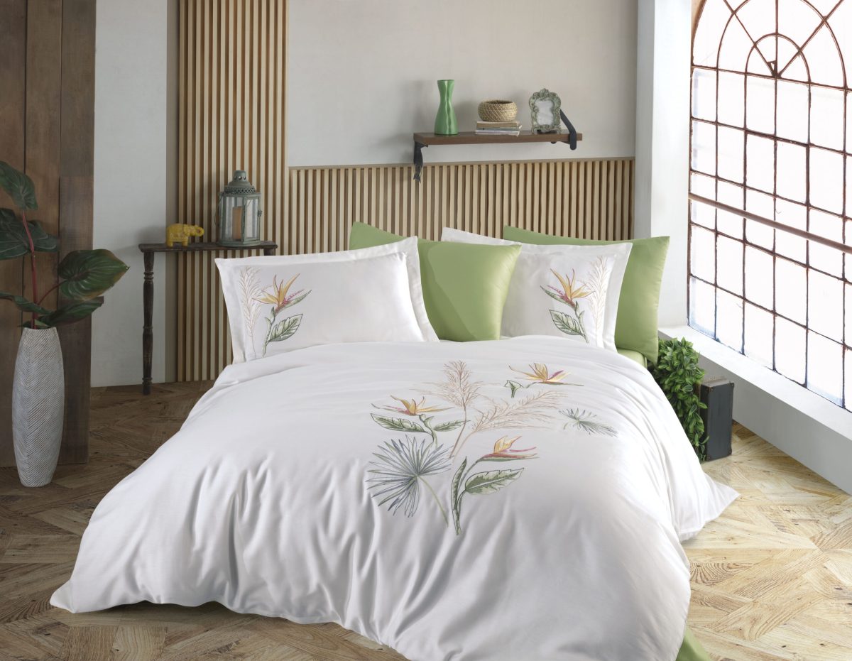 Lenjerie pat 2 persoane DANTELA Starlice-Crem - imagine 2