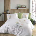 Lenjerie pat 2 persoane DANTELA Starlice-Crem