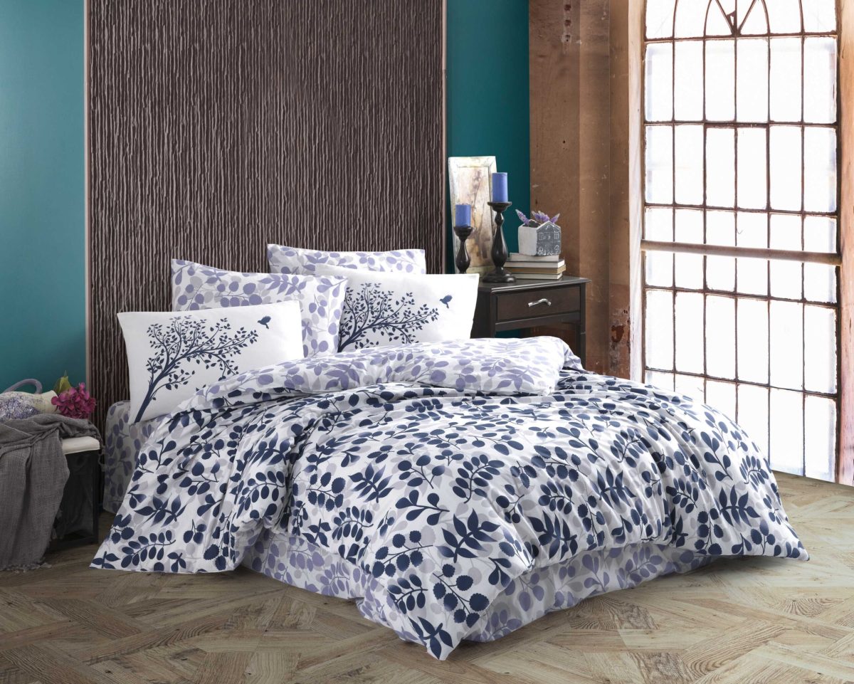 Lenjerie Pat 2 Persoane Hobby Silvia - Blue - imagine 2