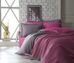 Patura + Lenjerie Pat 2 Persoane Tuana -  Fucshia
