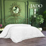 Cuvertura Pat Jado Pano Pike - Geometric - Alb