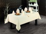 Fata de masa Honey - Crem - 160x220 cm + 8 Servetele