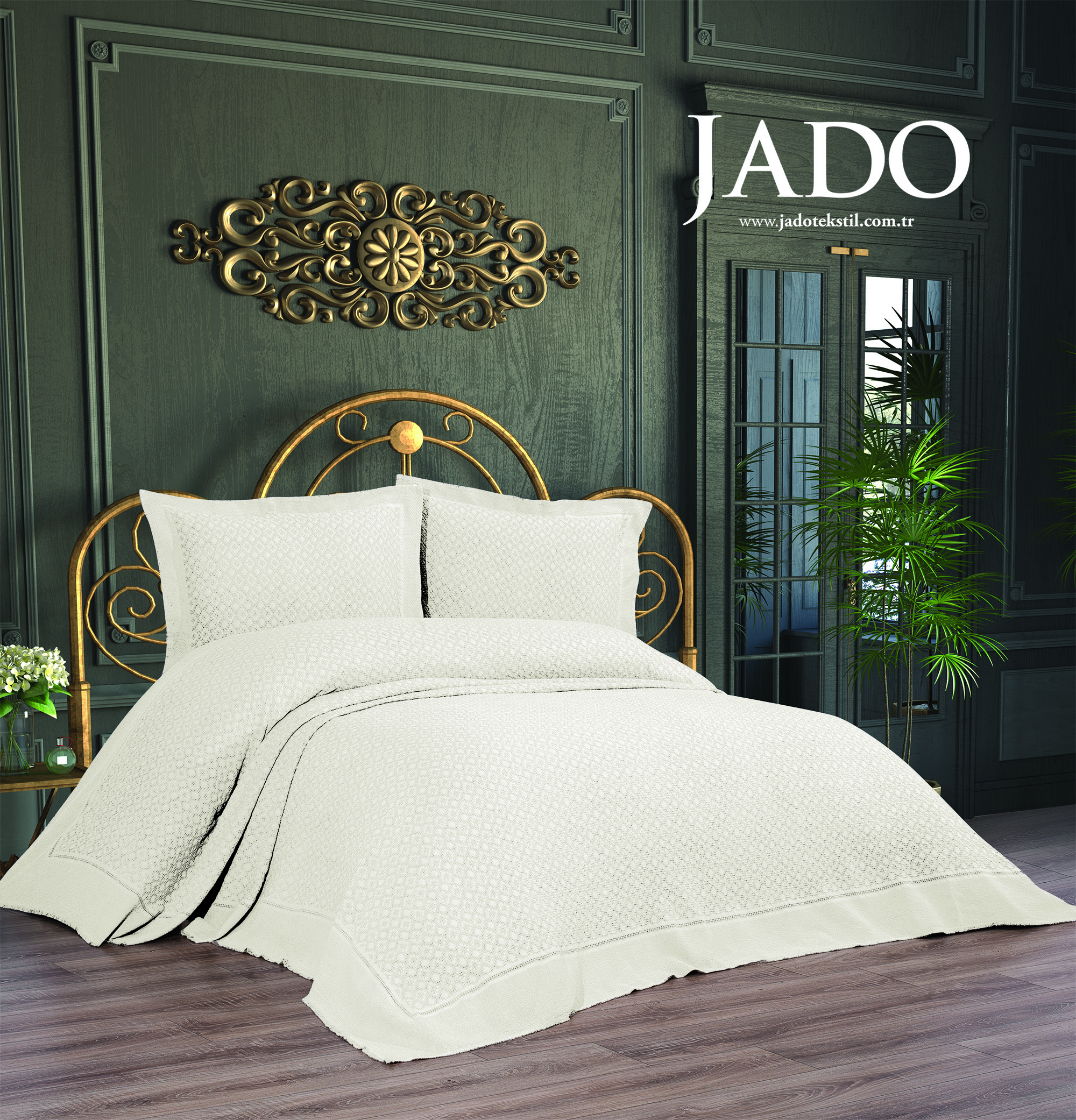 kucuk-baklava-jado-pike-krem2.jpg Cuvertura Pat Jado Pano Pike - Baklava - Crem - imagine 1