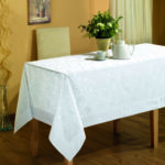 Fata de masa Jackline - cu - Bordura- Alb - 160x220 cm