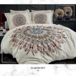 Lenjerie pat 2 persoane DANTELA Harmony 3D Bej
