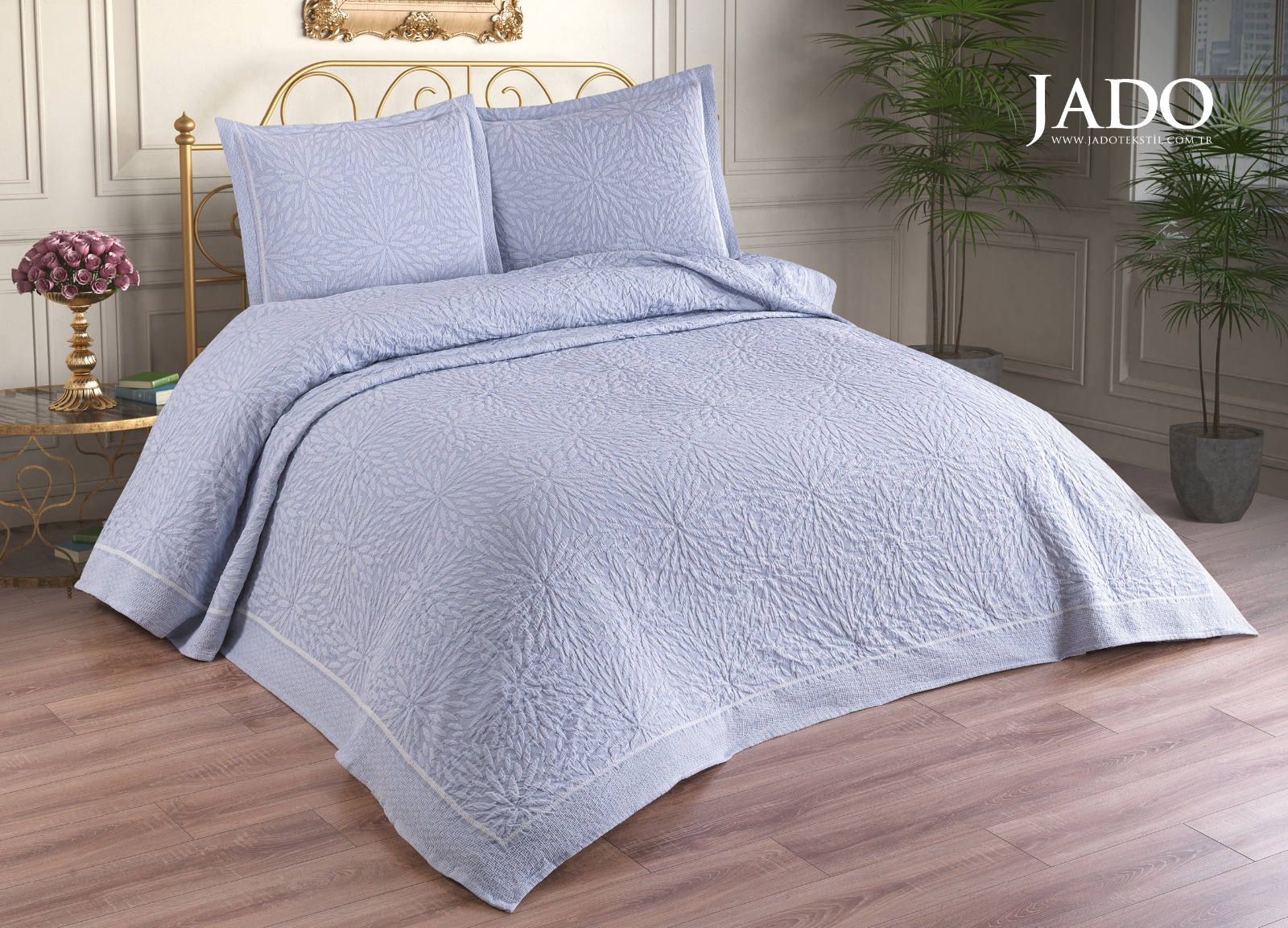 sentez-jacinthe-bleu.jpg Cuvertura Pat Policoton Jacinthe - Bleu - imagine 1