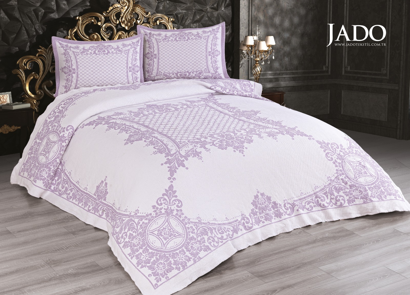 sentez-rose-lila.jpg Cuvertura Pat Polycoton ROSE - Lila - imagine 1