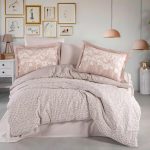 Lenjerie Pat 2 persoane Hobby Velura - Latte